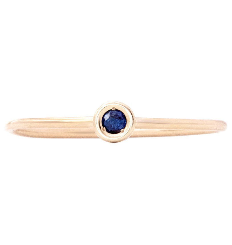 Birth Jewel Stacking Ring With Sapphire Jewelry Helen Ficalora 14k Yellow Gold 5