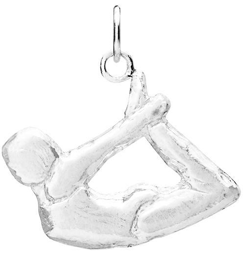 Bow Pose Yoga Charm Jewelry Helen Ficalora Sterling Silver