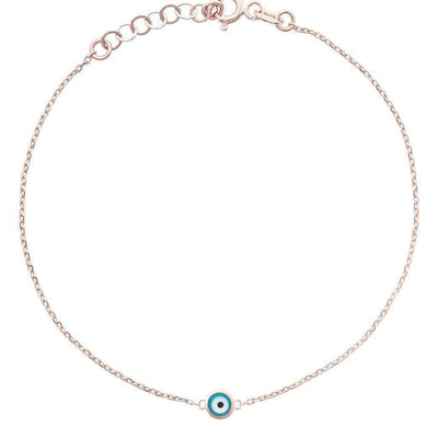 Bracelet With 1 Evil Eye Jewelry Helen Ficalora 14k Pink Gold