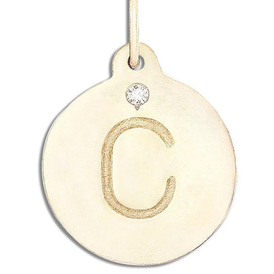 "C" Alphabet Charm 14k Yellow Gold With Diamond Jewelry For Necklaces And Bracelets From Helen Ficalora Every Letter And Initial Available