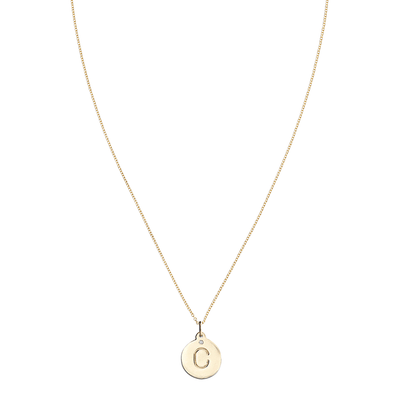 "C" Alphabet Charm 14k Yellow Gold With Diamond Jewelry For Necklaces And Bracelets From Helen Ficalora Every Letter And Initial Available