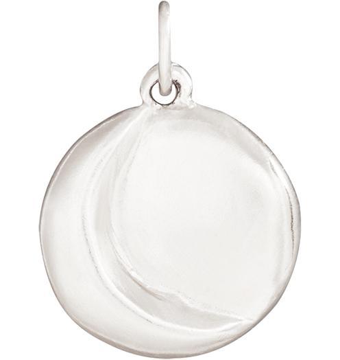 Carved Moon Charm Jewelry Helen Ficalora 14k White Gold