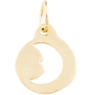 "1" Charm Gold Number Pendant - Helen Ficalora