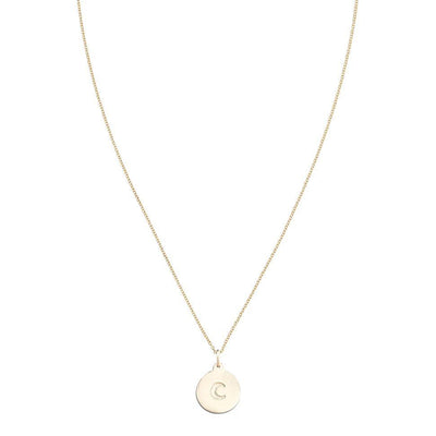 Crescent Moon Disk Charm Jewelry Helen Ficalora