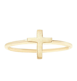 Helen Ficalora 14K Yellow Gold Stackable Cross Ring