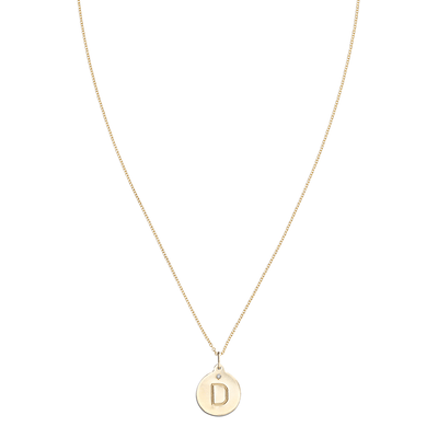 "D" Alphabet Charm 14k Yellow Gold With Diamond Jewelry For Necklaces And Bracelets From Helen Ficalora Every Letter And Initial Available