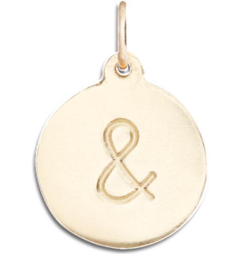 "&" Disk Charm Jewelry Helen Ficalora 14k Yellow Gold