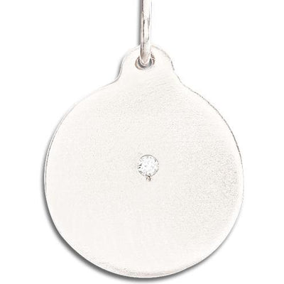 Disk Charm With Diamond Jewelry Helen Ficalora 14k White Gold For Necklaces And Bracelets
