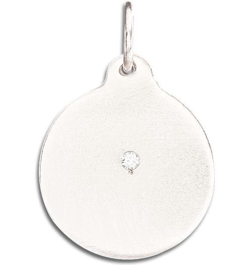 Disk Charm With Diamond Jewelry Helen Ficalora 14k White Gold For Necklaces And Bracelets