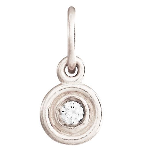 Double Ring Disk Charm With Diamond Jewelry Helen Ficalora 14k White Gold For Necklaces And Bracelets