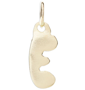 "E" Bubble Letter Charm Jewelry Helen Ficalora 14k Yellow Gold