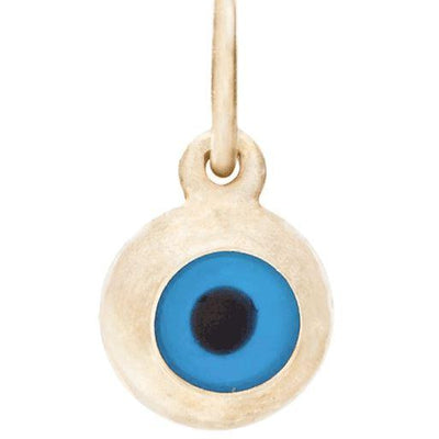 Mini 14k Yellow Gold Evil Eye Charm Jewelry Helen Ficalora