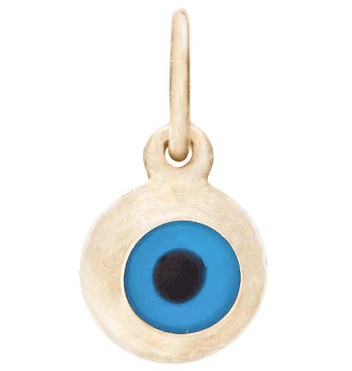  Mini 14k Yellow Gold Evil Eye Charm Jewelry Helen Ficalora