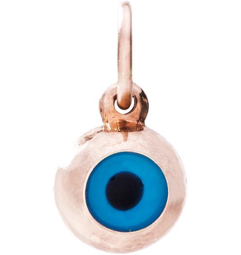 Mini 14k Yellow Gold Evil Eye Charm Jewelry Helen Ficalora