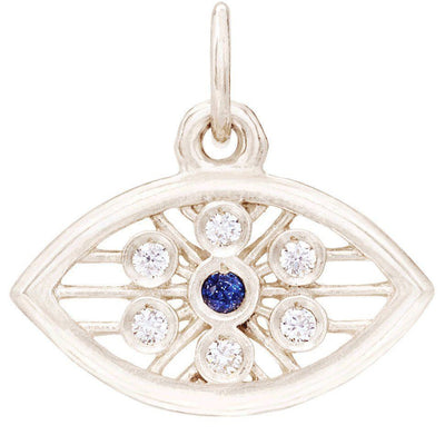 Helen Ficalora Gold & Blue Evil Eye Charm
