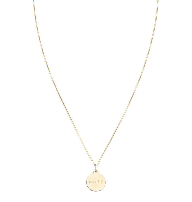 "Faith" Disk Charm Jewelry Helen Ficalora
