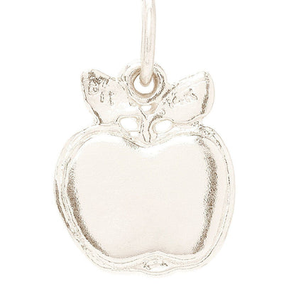 Flat Apple Mini Charm Jewelry Helen Ficalora 14k White Gold