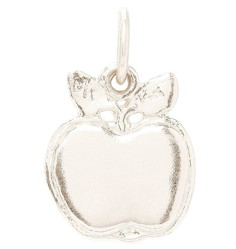 Flat Apple Mini Charm Jewelry Helen Ficalora 14k White Gold