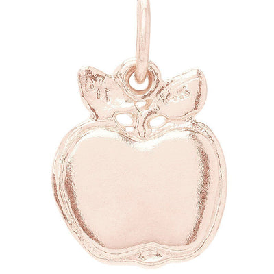 Flat Apple Mini Charm Jewelry Helen Ficalora 14k Pink Gold