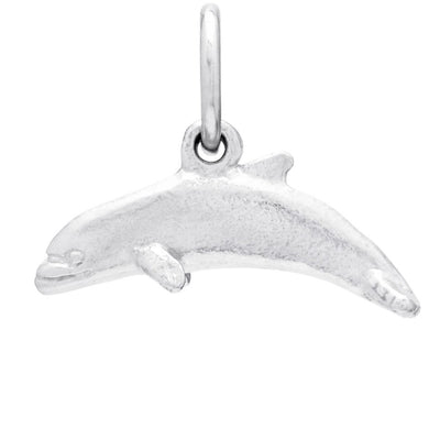 Flat Dolphin Mini Charm Jewelry Helen Ficalora Sterling Silver
