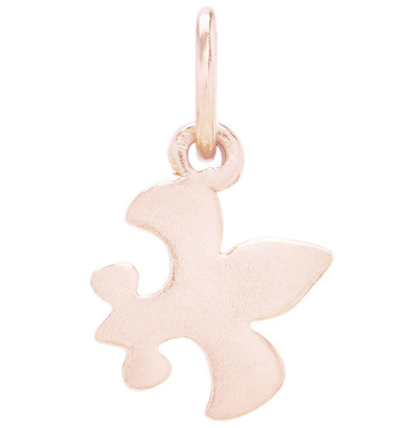 Flat Fleur De Lis Charm Jewelry Helen Ficalora 14k Pink Gold
