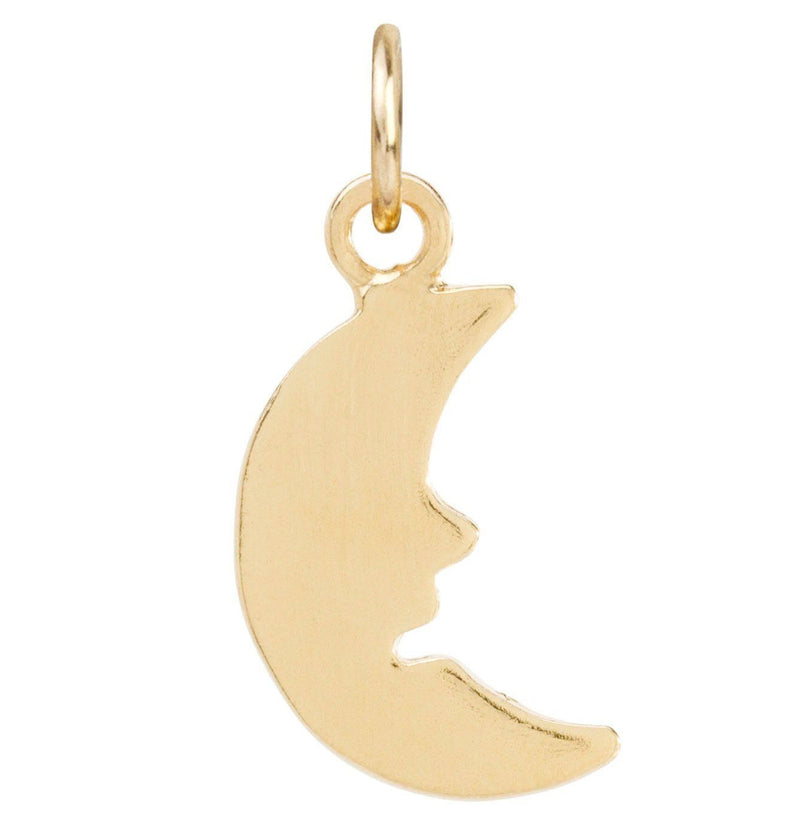 Flat Moon Charm Jewelry Helen Ficalora 14k Yellow Gold