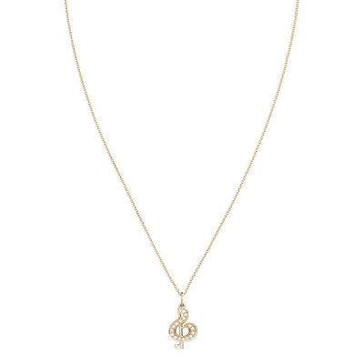 G-Clef Charm Pavé Diamonds Jewelry Helen Ficalora
