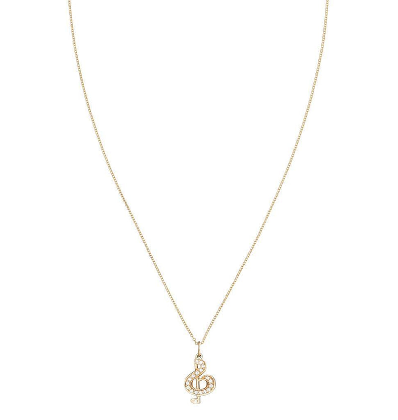 G-Clef Charm Pavé Diamonds Jewelry Helen Ficalora