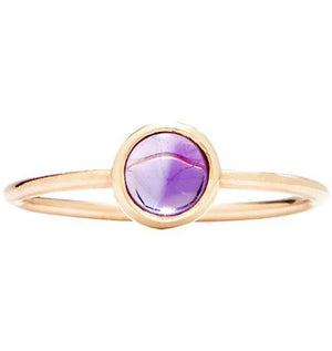 Helen Ficalora February Amethyst Birthstone Ring in Gold