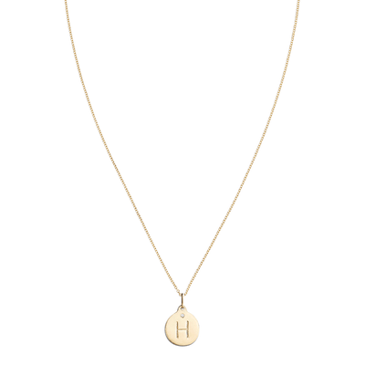 "H" Alphabet Charm With Diamond -  - Jewelry - Helen Ficalora - 5