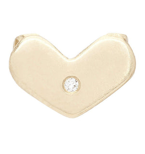 Heart Spacer Charm With Diamond Jewelry Helen Ficalora 14k Yellow Gold For Necklaces And Bracelets