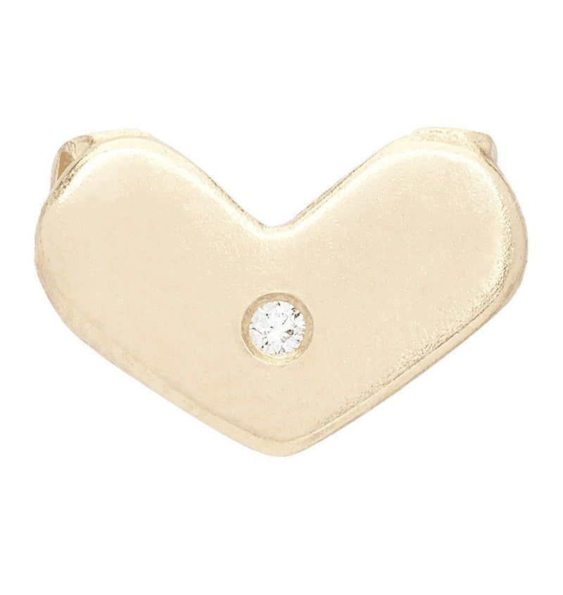 Heart Spacer Charm With Diamond Jewelry Helen Ficalora 14k Yellow Gold For Necklaces And Bracelets