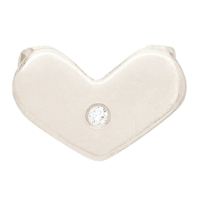 Heart Spacer Charm With Diamond Jewelry Helen Ficalora 14k White Gold For Necklaces And Bracelets