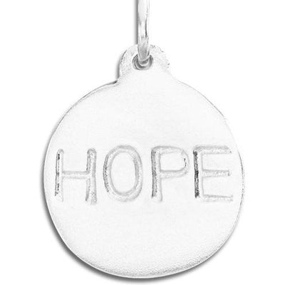 "Hope" Disk Charm Jewelry Helen Ficalora Sterling Silver