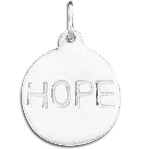 "Hope" Disk Charm Jewelry Helen Ficalora Sterling Silver