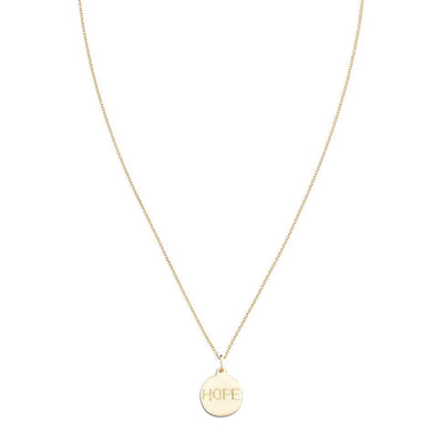 "Hope" Disk Charm Jewelry Helen Ficalora