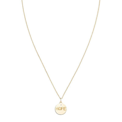"Hope" Disk Charm With Diamond Jewelry Helen Ficalora For Necklaces And Bracelets