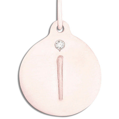 "I" Alphabet Charm With Diamond Jewelry Helen Ficalora 14k Pink Gold For Necklaces And Bracelets