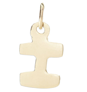 "I" Bubble Letter Charm Jewelry Helen Ficalora 14k Yellow Gold