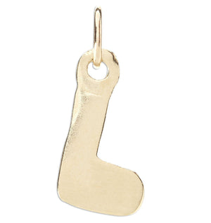 "L" Bubble Letter Charm Jewelry Helen Ficalora 14k Yellow Gold