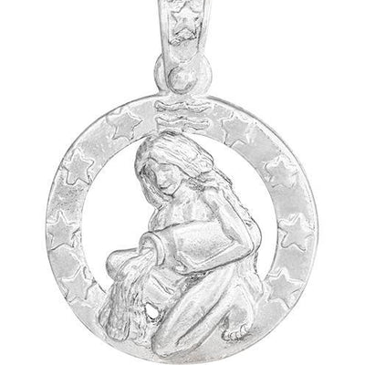Large Aquarius Zodiac Charm Jewelry Helen Ficalora Sterling Silver