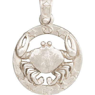 Large Cancer Zodiac Charm Jewelry Helen Ficalora 14k White Gold