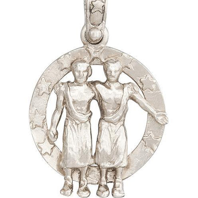 Large Gemini Zodiac Charm Jewelry Helen Ficalora 14k White Gold