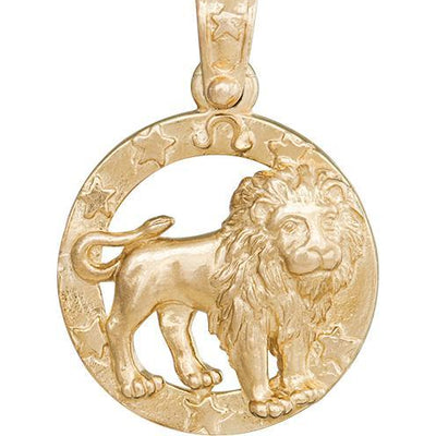 Large Leo Zodiac Charm Jewelry Helen Ficalora 14k Yellow Gold