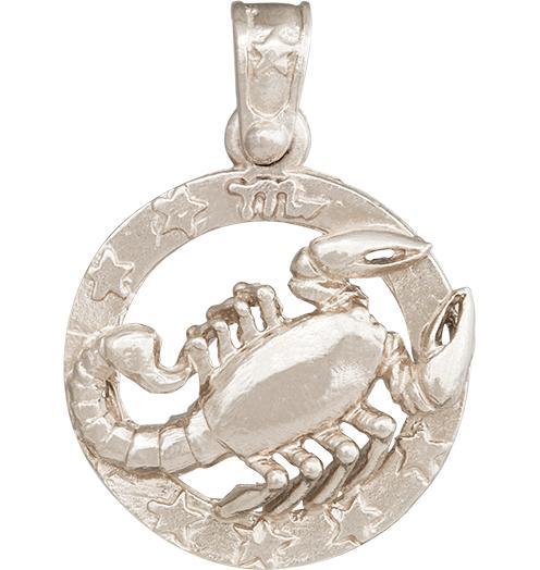 Large Scorpio Zodiac Charm Jewelry Helen Ficalora 14k White Gold