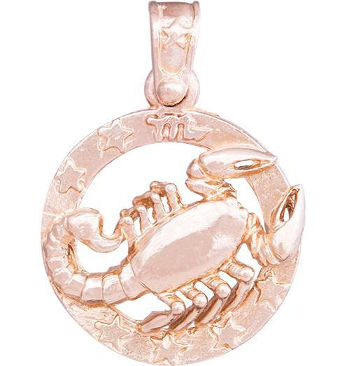 Large Scorpio Zodiac Charm Jewelry Helen Ficalora 14k Pink Gold