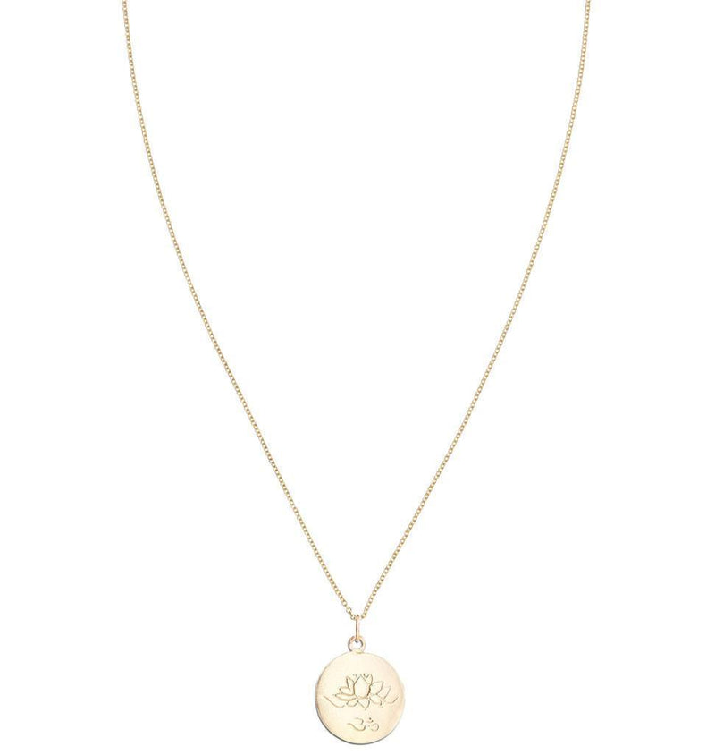 Lotus Om Disk Charm Jewelry Helen Ficalora