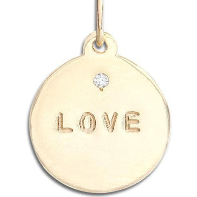 "Love" Diamond Necklace Charm - Helen Ficalora