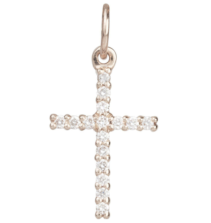 Medium Pave Diamond Cross Jewelry Helen Ficalora 14k White Gold