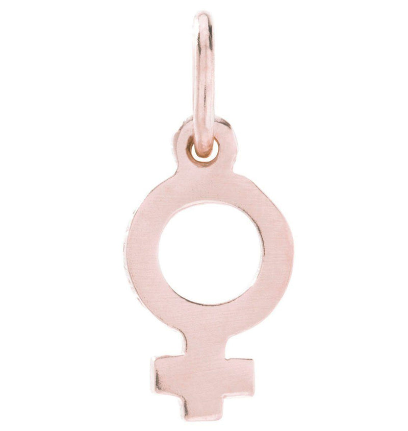 Mini Female Symbol Charm Jewelry Helen Ficalora 14k Pink Gold